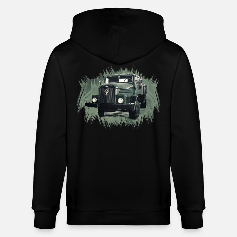 Pritschenwagen IFA H6 - Stanley/Stella Unisex Bio-Kapuzenjacke CULTIVATOR  - Schwarz