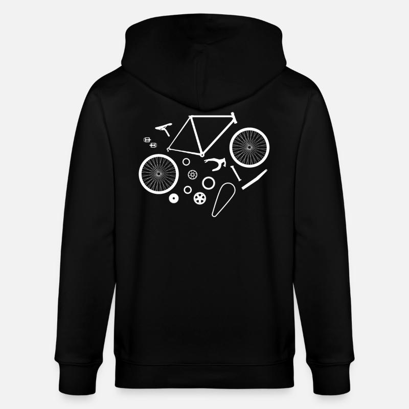 Fahrrad Einzelteile - Stanley/Stella Unisex Bio-Kapuzenjacke CULTIVATOR  - Schwarz