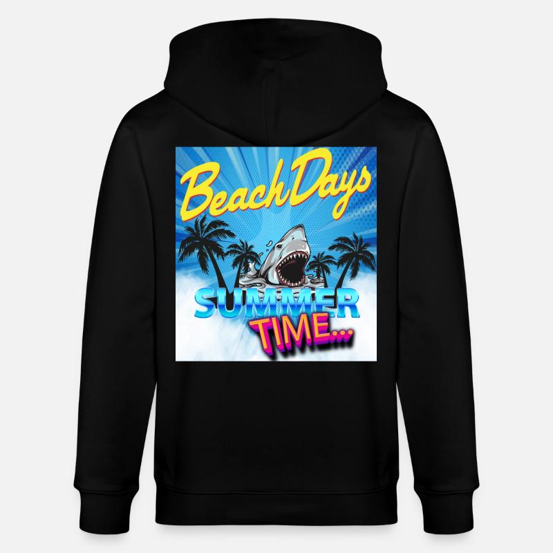 Sommerzeit - Stanley/Stella Unisex Bio-Kapuzenjacke CULTIVATOR  - Schwarz