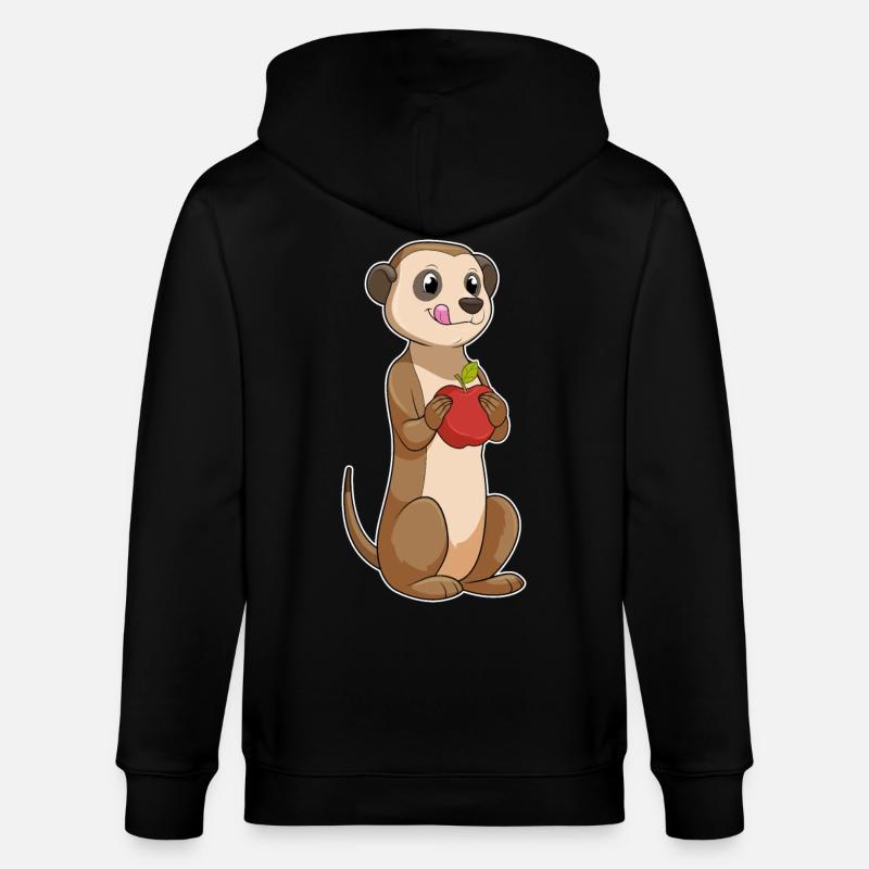 Erdmännchen Apfel - Stanley/Stella Unisex Bio-Kapuzenjacke CULTIVATOR - Schwarz