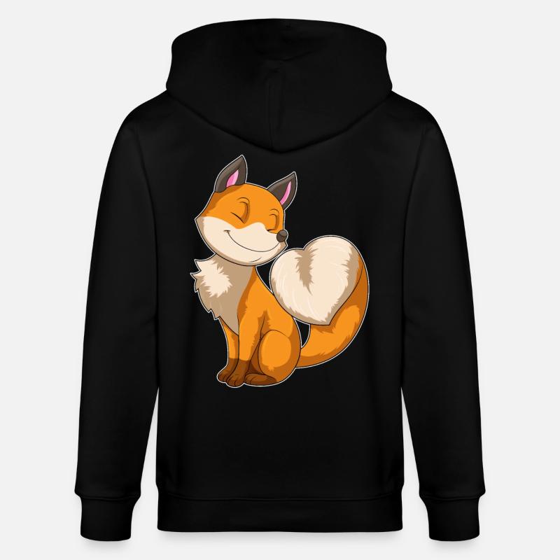 Fuchs mit Herz - Stanley/Stella Unisex Bio-Kapuzenjacke CULTIVATOR - Schwarz