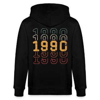 1990 - Stanley/Stella CULTIVATOR  Unisex Organic Hooded Jacket - black - Back - Anna (173cm)