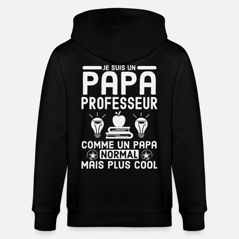 Papa professeur 2 - Veste à capuche bio CULTIVATOR Stanley/Stella Unisexe - noir