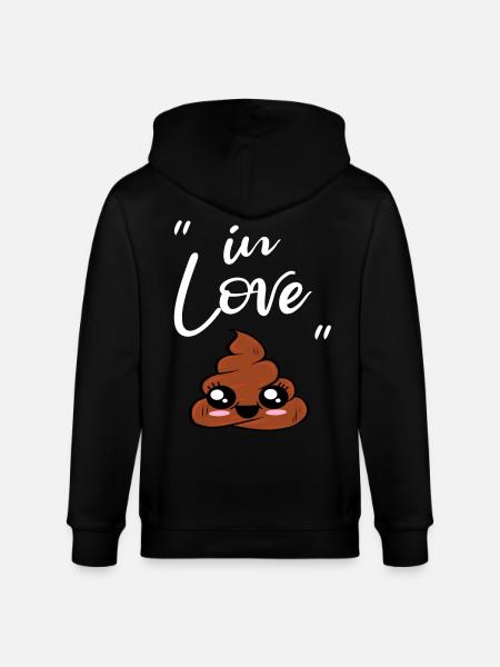 Jeg elsker lort sød lort bunke - Stanley/Stella økologisk unisex-hættejakke CULTIVATOR  - sort