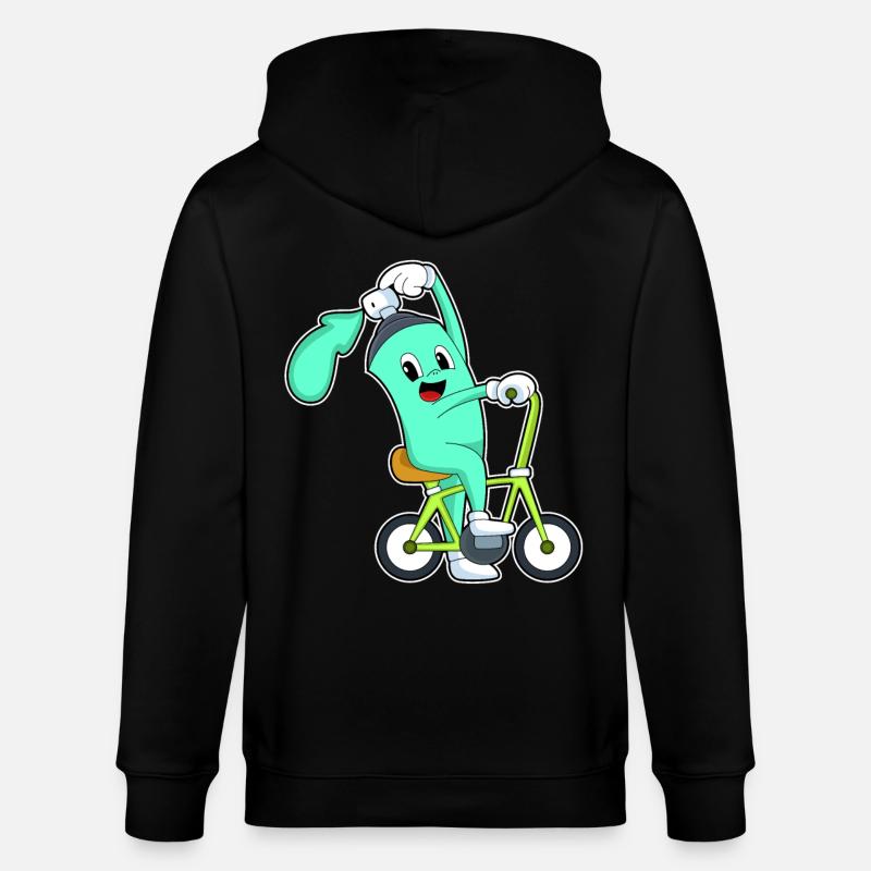 Bombe aérosol avec vélo - Veste à capuche bio CULTIVATOR Stanley/Stella Unisexe - noir