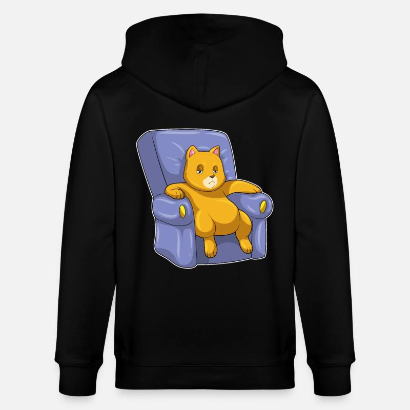 Chat avec canapé - Veste à capuche bio CULTIVATOR Stanley/Stella Unisexe - noir