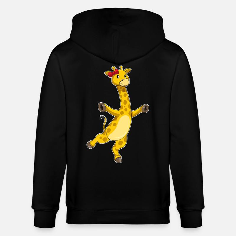 Girafe avec arc - Veste à capuche bio CULTIVATOR Stanley/Stella Unisexe - noir