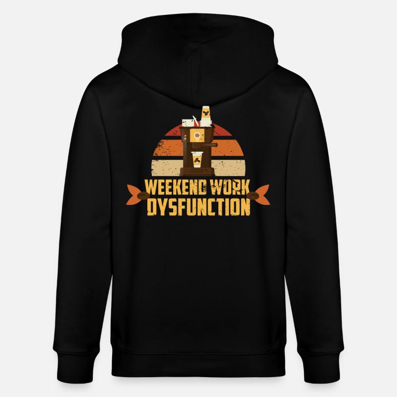 Weekend work ! Dysfunction - Stanley/Stella CULTIVATOR Unisex Organic Hooded Jacket - black