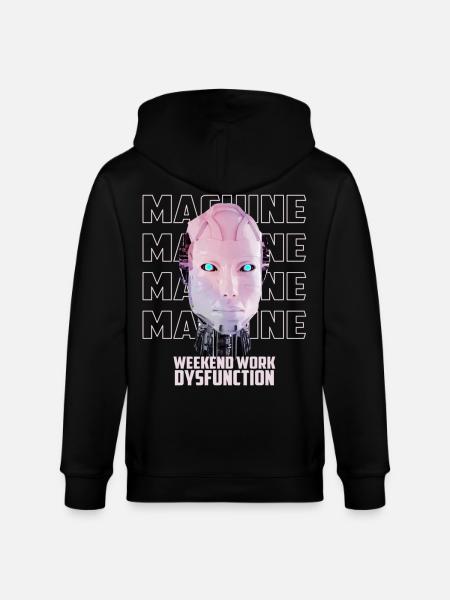 Machine Man - Stanley/Stella CULTIVATOR Unisex Organic Hooded Jacket - black