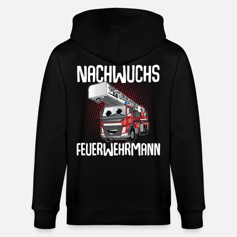 Nachwuchs Feuerwehrmann - Stanley/Stella Unisex Bio-Kapuzenjacke CULTIVATOR - Schwarz