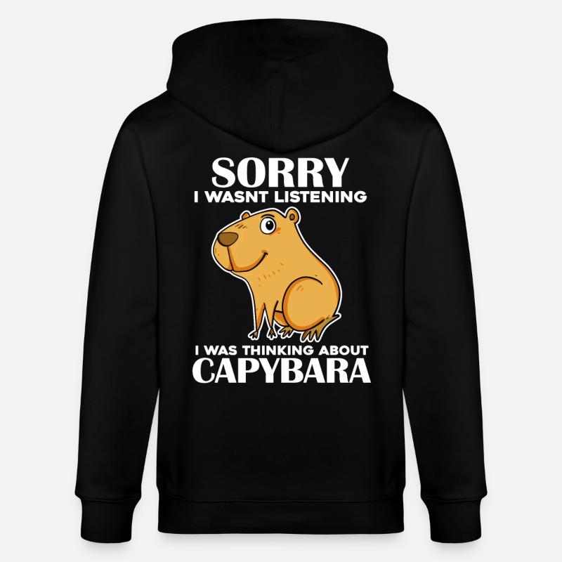 Capybara - Stanley/Stella CULTIVATOR  Unisex Organic Hooded Jacket - black