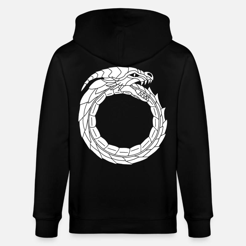 Dragon blanc dévoreur - Veste à capuche bio CULTIVATOR Stanley/Stella Unisexe - noir