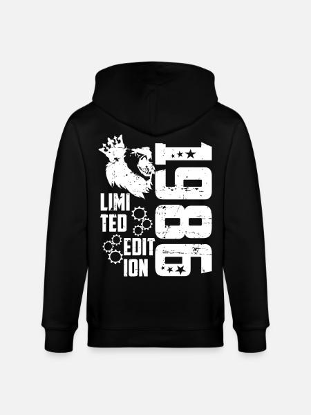 1986 Born Édition Limitée - Veste à capuche bio CULTIVATOR Stanley/Stella Unisexe - noir