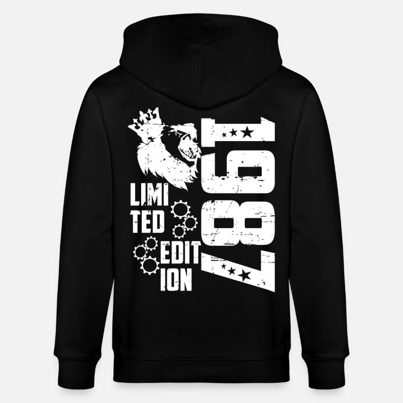 1987 Born Édition Limitée - Veste à capuche bio CULTIVATOR Stanley/Stella Unisexe - noir