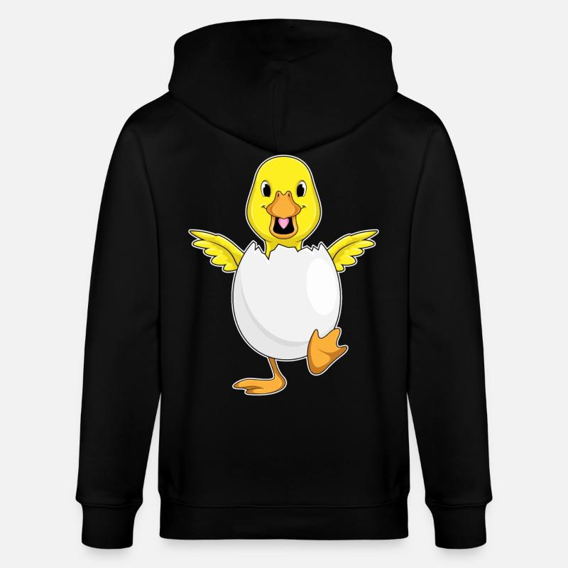 Duck Eggshell - Stanley/Stella CULTIVATOR Unisex Organic Hooded Jacket - black