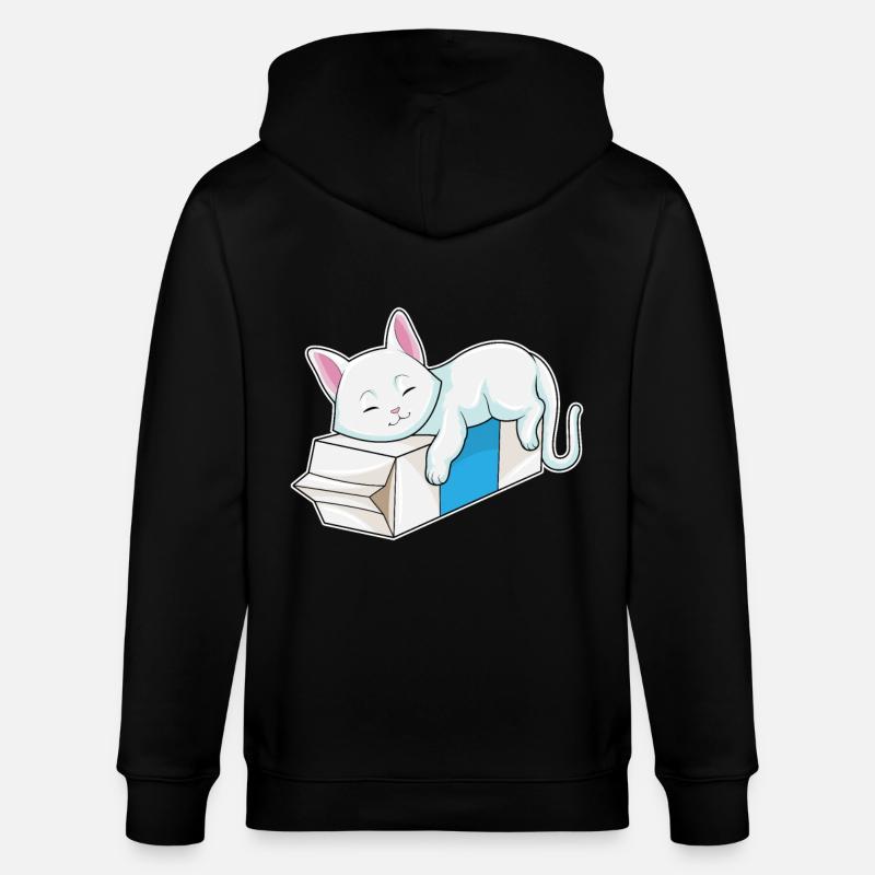 Chat au lait - Veste à capuche bio CULTIVATOR Stanley/Stella Unisexe - noir