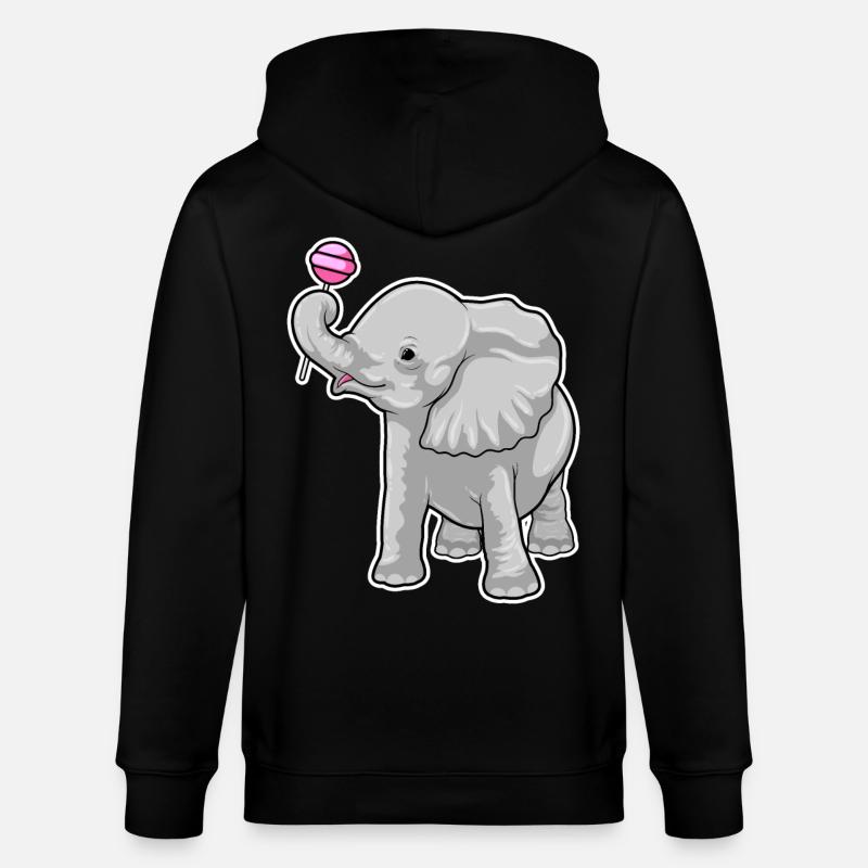 Sucettes d’éléphant - Veste à capuche bio CULTIVATOR Stanley/Stella Unisexe - noir