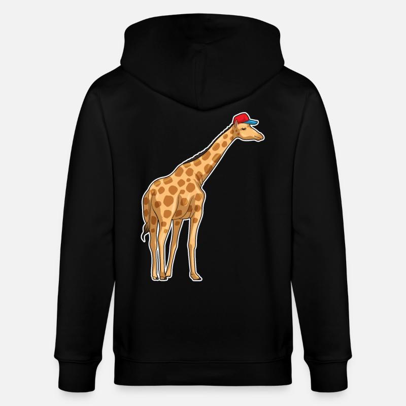 Giraffe Cap - Stanley/Stella Unisex Bio-Kapuzenjacke CULTIVATOR  - Schwarz