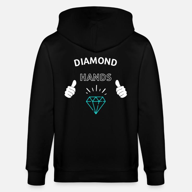 Diamond Hands Crypto - Veste à capuche bio CULTIVATOR Stanley/Stella Unisexe - noir
