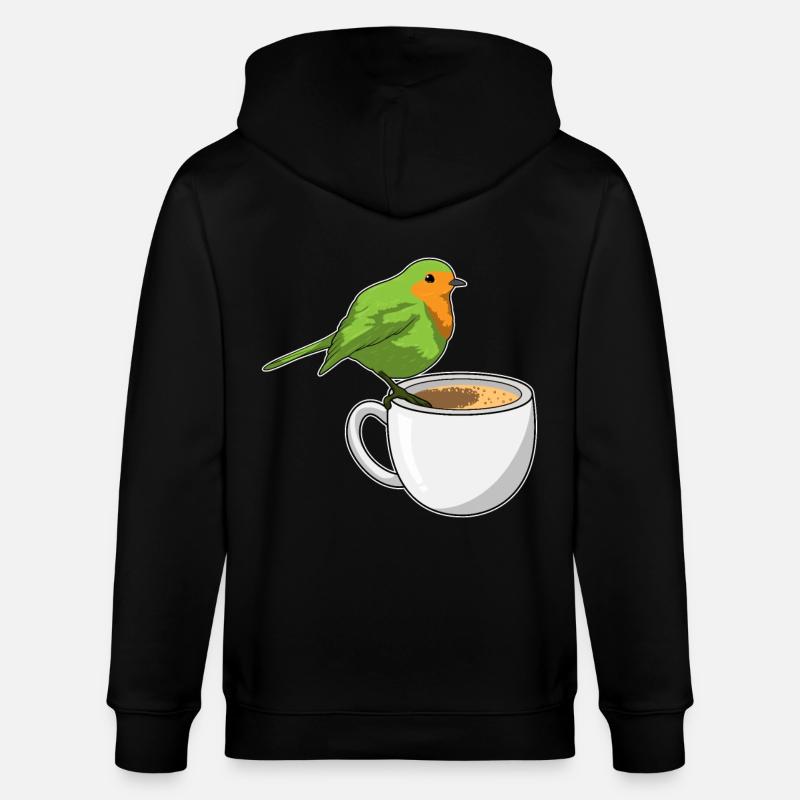 Vogel Kaffee Tasse - Stanley/Stella Unisex Bio-Kapuzenjacke CULTIVATOR  - Schwarz