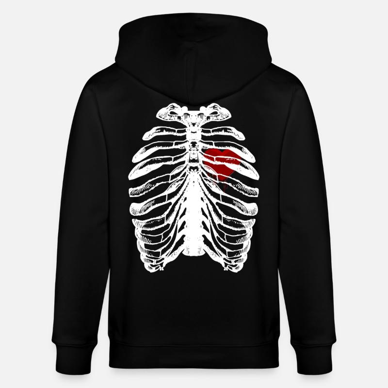 squelette - Veste à capuche bio CULTIVATOR Stanley/Stella Unisexe - noir