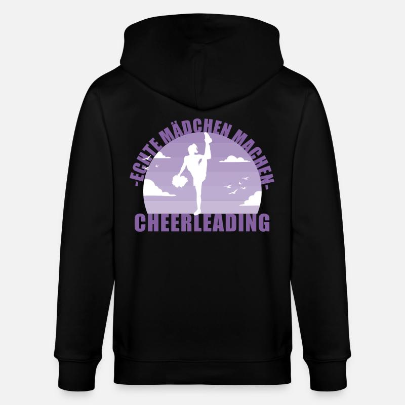 Cheerleading Cheerleader Pompons Mädchen Geschenk - Stanley/Stella Unisex Bio-Kapuzenjacke CULTIVATOR  - Schwarz