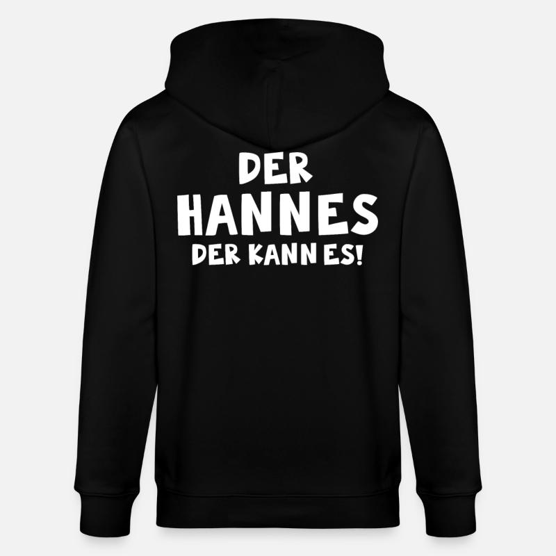 Der Hannes der kann es ! - Stanley/Stella Unisex Bio-Kapuzenjacke CULTIVATOR  - Schwarz