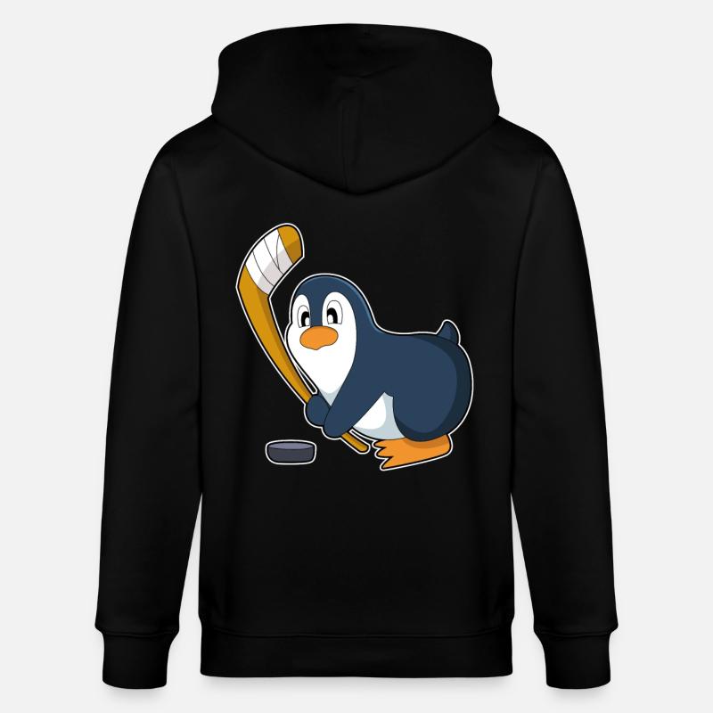 Pinguin Eishockey Eishockeyschläger - Stanley/Stella Unisex Bio-Kapuzenjacke CULTIVATOR  - Schwarz