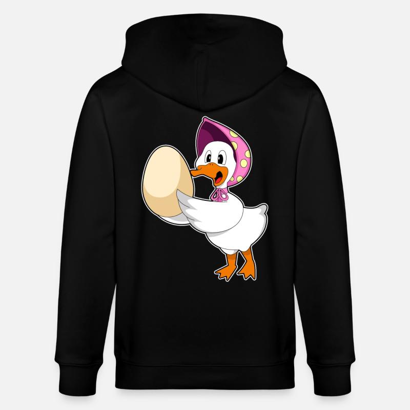 Oeuf de canard - Veste à capuche bio CULTIVATOR Stanley/Stella Unisexe - noir