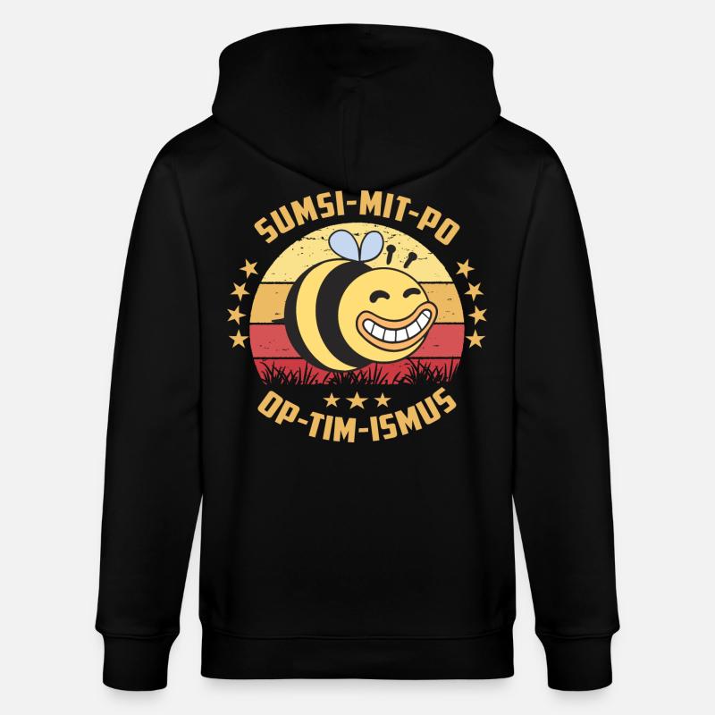 Optimismus oder Sumsi mit Po - Stanley/Stella Unisex Bio-Kapuzenjacke CULTIVATOR - Schwarz