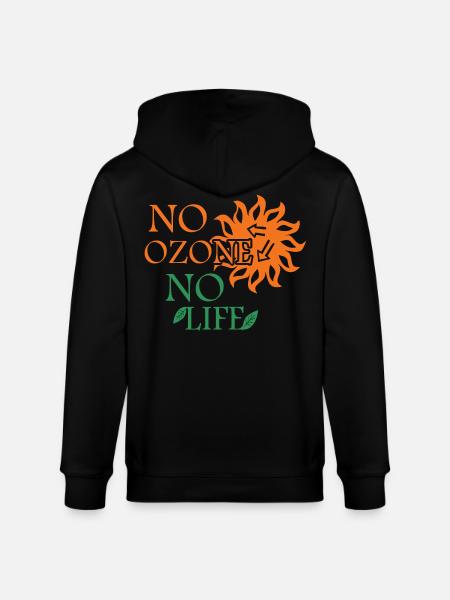 No ozone No life - Stanley/Stella CULTIVATOR Unisex Organic Hooded Jacket - black