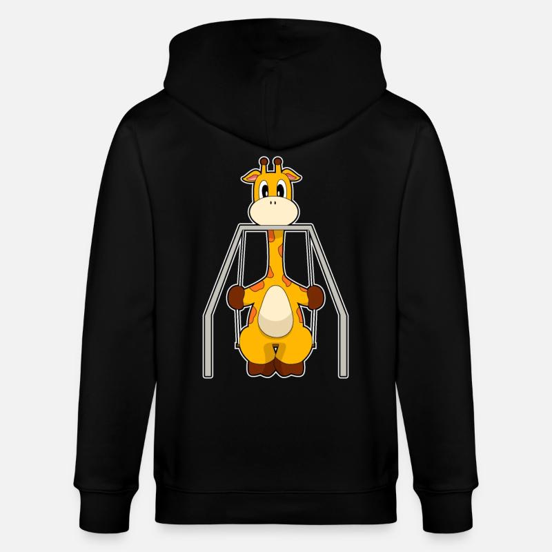 Balançoire girafe - Veste à capuche bio CULTIVATOR Stanley/Stella Unisexe - noir
