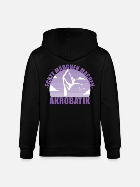 Echte Mädchen machen Akrobatik! Geschenk - Stanley/Stella Unisex Bio-Kapuzenjacke CULTIVATOR - Schwarz