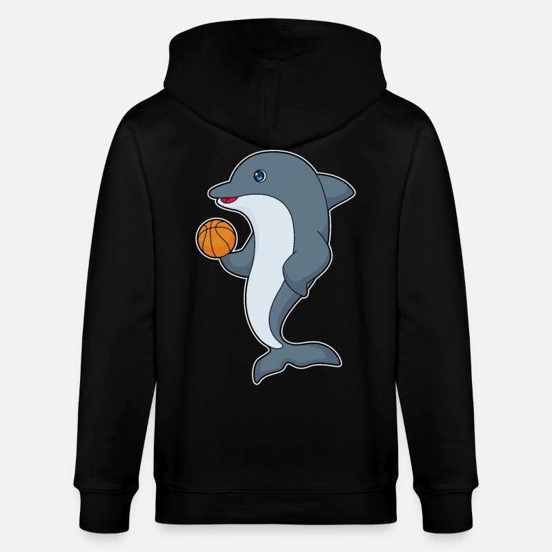 Basket-ball Dolphin - Veste à capuche bio CULTIVATOR Stanley/Stella Unisexe - noir