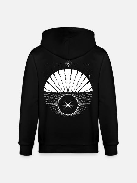 Winter Solstice Julmond Yule - Stanley/Stella CULTIVATOR  Unisex Organic Hooded Jacket - black