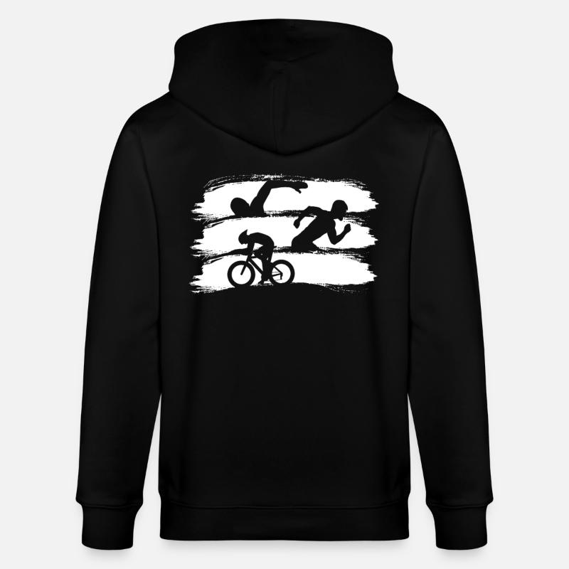 Course de triathlon - Veste à capuche bio CULTIVATOR Stanley/Stella Unisexe - noir