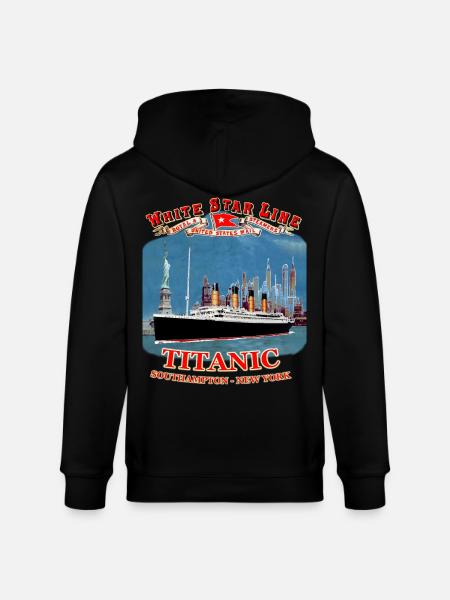TITANIC skapelse Louis RUNEMBERG © Adagp - Ekologisk luvjacka CULTIVATOR unisex från Stanley/Stella - svart
