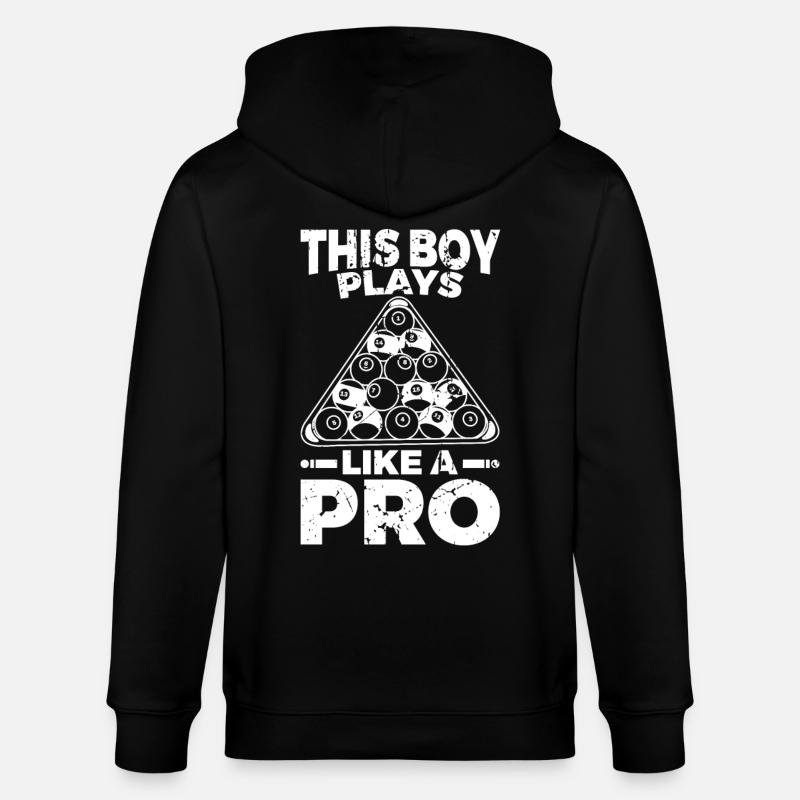 Poolbillard Junge - Stanley/Stella Unisex Bio-Kapuzenjacke CULTIVATOR  - Schwarz