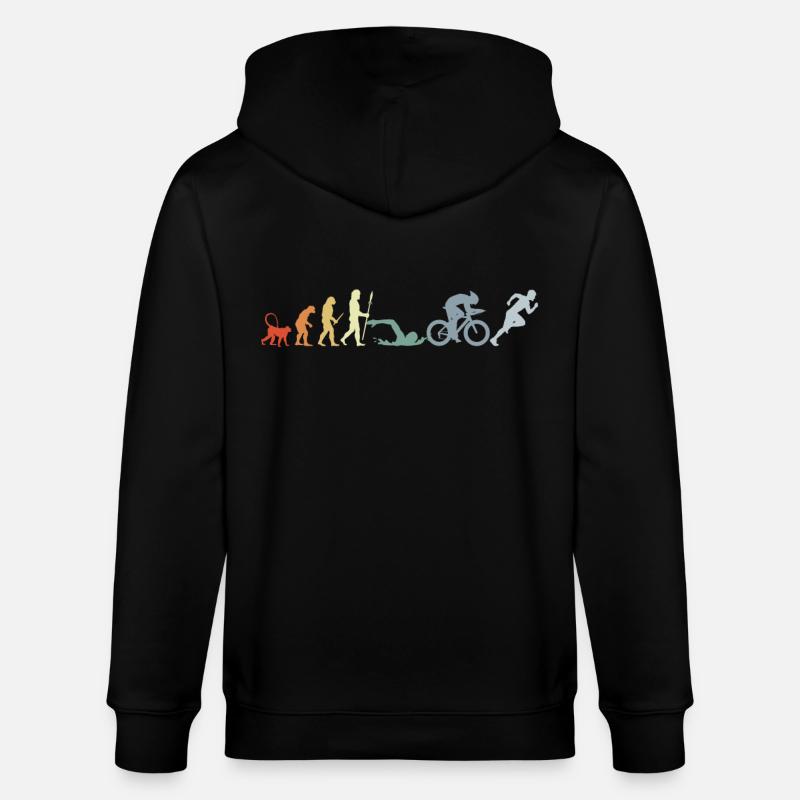 Évolution du triathlon - Veste à capuche bio CULTIVATOR Stanley/Stella Unisexe - noir