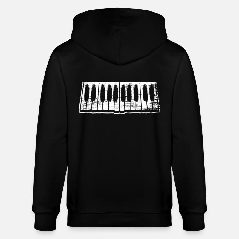 Klavier Keyboard - Stanley/Stella Unisex Bio-Kapuzenjacke CULTIVATOR  - Schwarz