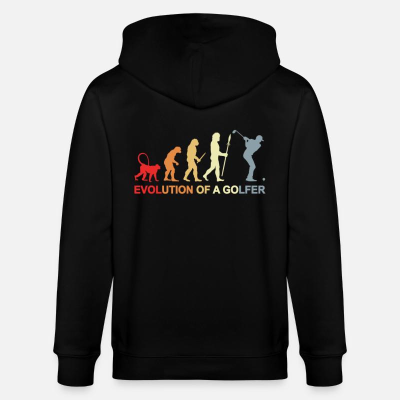 Golfer Evolution - Stanley/Stella Unisex Bio-Kapuzenjacke CULTIVATOR  - Schwarz