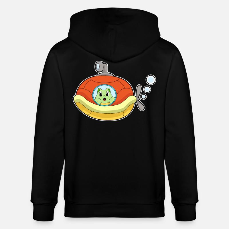 Schildkröte U-Boot - Stanley/Stella Unisex Bio-Kapuzenjacke CULTIVATOR  - Schwarz