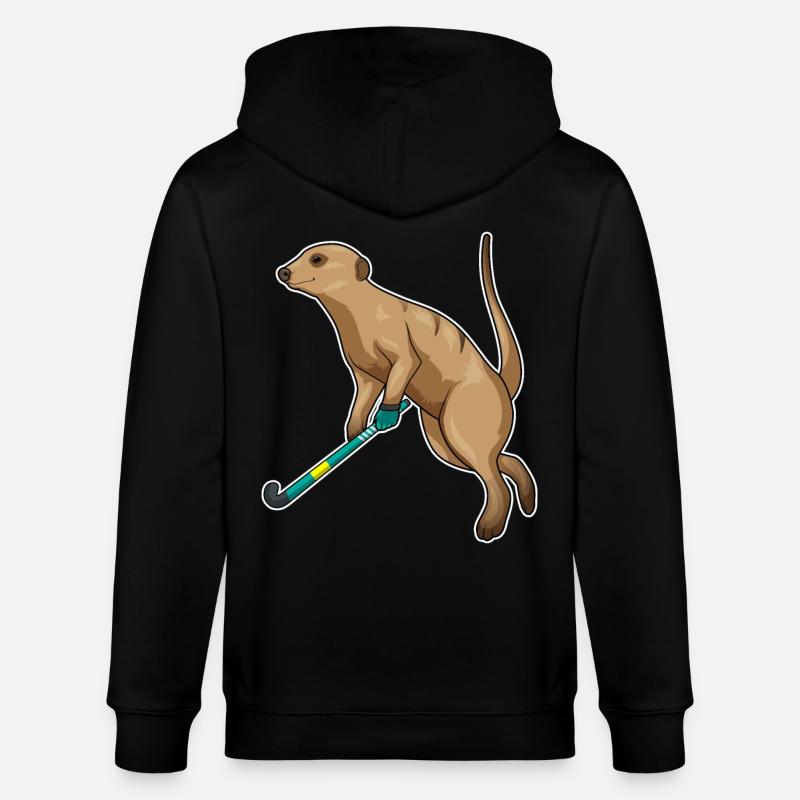 Erdmännchen Hockey Hockeyschläger - Stanley/Stella Unisex Bio-Kapuzenjacke CULTIVATOR  - Schwarz