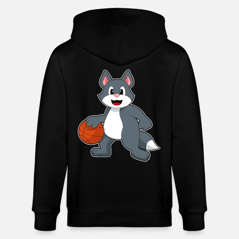 Chat Basketteur Basketteur - Veste à capuche bio CULTIVATOR Stanley/Stella Unisexe - noir