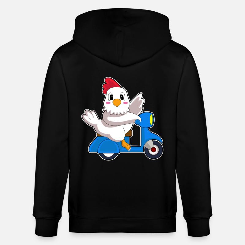 Scooter de poulet - Veste à capuche bio CULTIVATOR Stanley/Stella Unisexe - noir