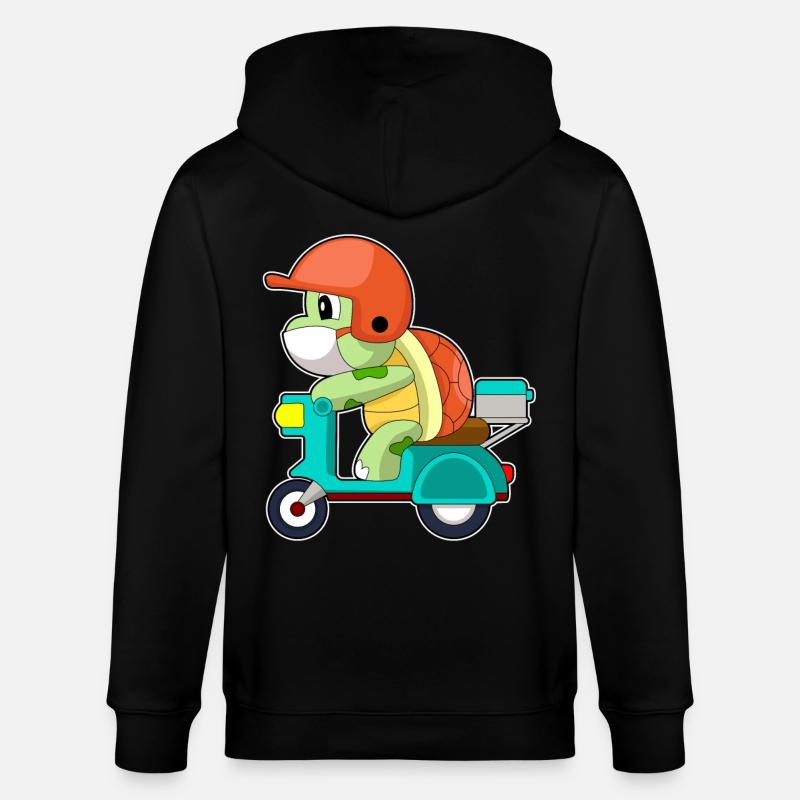 Scooter tortue - Veste à capuche bio CULTIVATOR Stanley/Stella Unisexe - noir