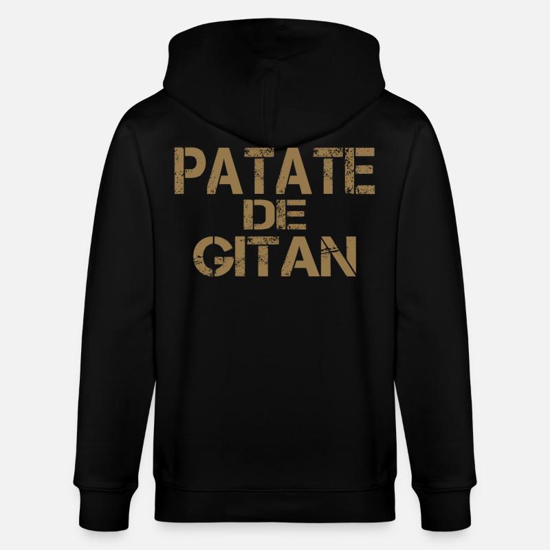 Patate GITAN ocre - Veste à capuche bio CULTIVATOR Stanley/Stella Unisexe - noir
