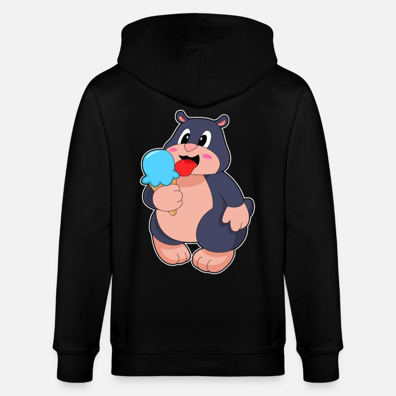 Maulwurf Waffeleis - Stanley/Stella Unisex Bio-Kapuzenjacke CULTIVATOR  - Schwarz