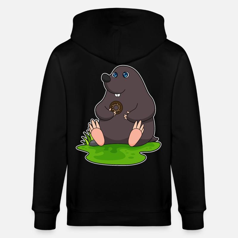 Taupe beignet - Veste à capuche bio CULTIVATOR Stanley/Stella Unisexe - noir