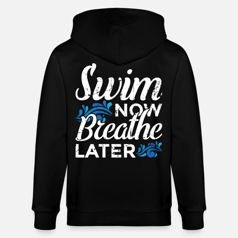 Lustiger Schwimmspruch - Stanley/Stella Unisex Bio-Kapuzenjacke CULTIVATOR - Schwarz